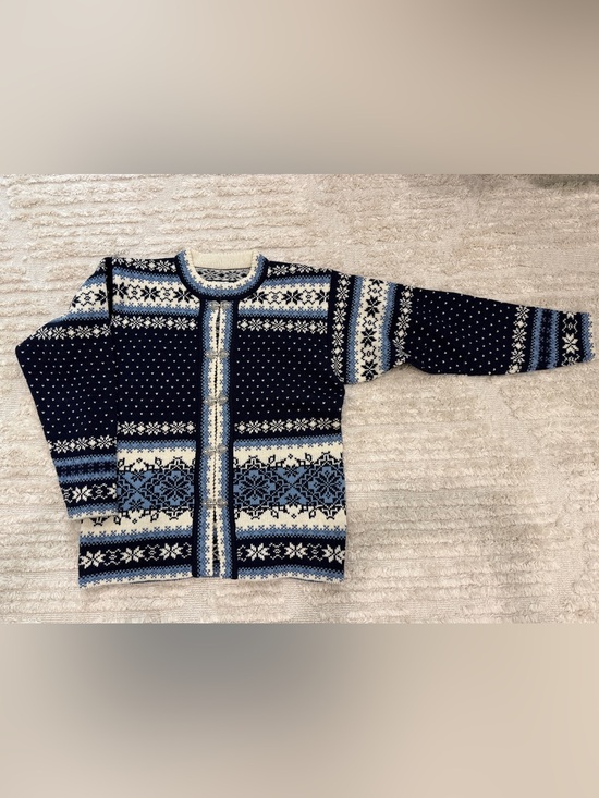 Sweaters - Natural Style Wool sweater / cardigan with tags ! Nordic Fair Aisle size medium